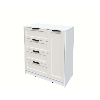 Тумба Тренд КТ-Т90 (Белый платинум ЛДСП/ Кашемир ЛМДФ) Ш900 В1020 Г451